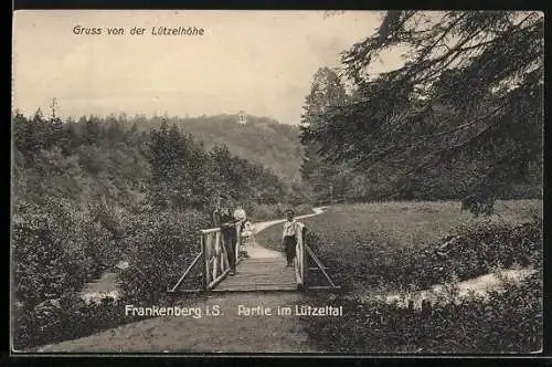 AK Frankenberg / Sa., Weg im Lützeltal
