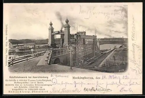 AK Henrichenburg, Ansicht vom Schiffshebewerk
