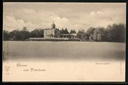 AK Potsdam, Marmorpalais vom Wasser aus