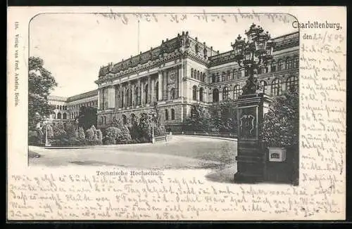AK Berlin-Charlottenburg, Technische Hochschule mit Auffahrt