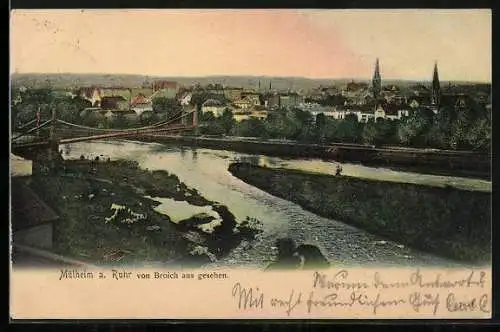 AK Mülheim a. Ruhr, Ortsansicht von Broich aus gesehen