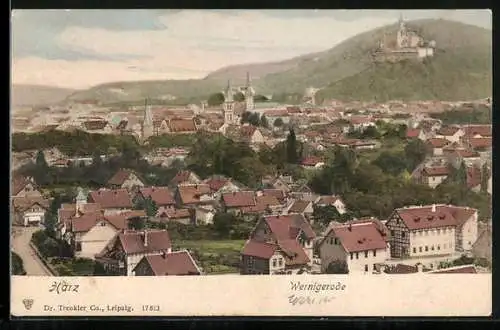 AK Wernigerode, Blick auf den Ort