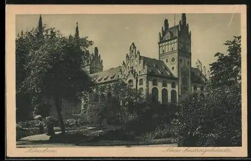 AK München, Neues Justizgebäude mit Gartenanlage