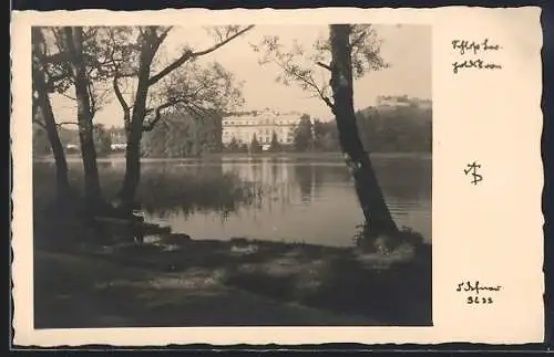Foto-AK Adalbert Defner: Schlossansicht am See