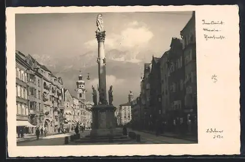 Foto-AK Adalbert Defner: Innsbruck, Marie Theresiaplatz