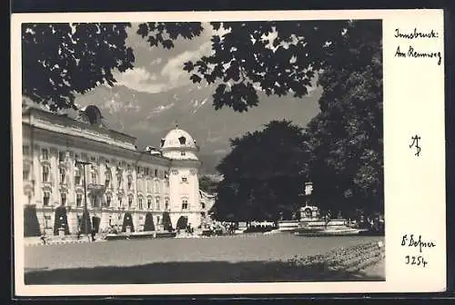 Foto-AK Adalbert Defner: Innsbruck, Am Rennweg
