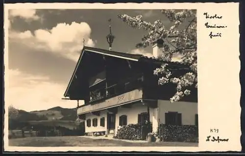Foto-AK Adalbert Defner: Tiroler Bauernhaus