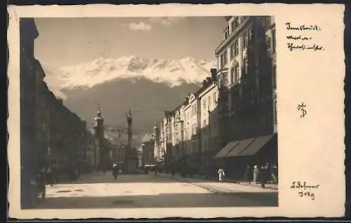 Foto-AK Adalbert Defner: Innsbruck, Maria-Theresienstrasse