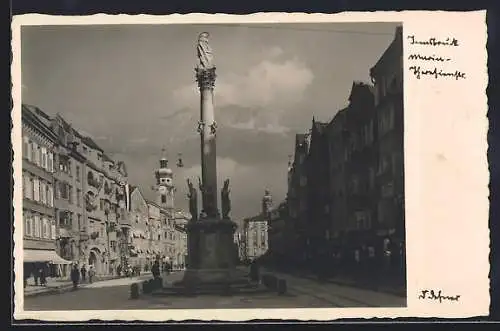 Foto-AK Adalbert Defner: Innsbruck, Marie Theresiaplatz