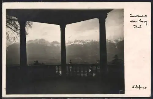 Foto-AK Adalbert Defner: Innsbruck vom Berg Isel