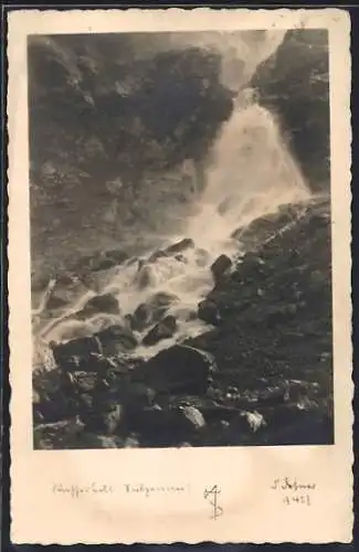 Foto-AK Adalbert Defner: Wasserfall Sulzenau