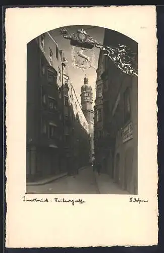 Foto-AK Adalbert Defner: Innsbruck, Gasthaus von Joh. Aichinger