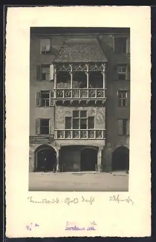 Foto-AK Adalbert Defner: Innsbruck, Goldenes Dachl