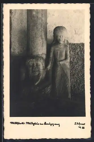 Foto-AK Adalbert Defner: Millstatt, Skulptur im Kreuzgang