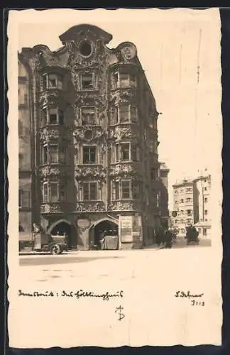 Foto-AK Adalbert Defner: Innsbruck, Das Hölblinghaus im Sonnenschein
