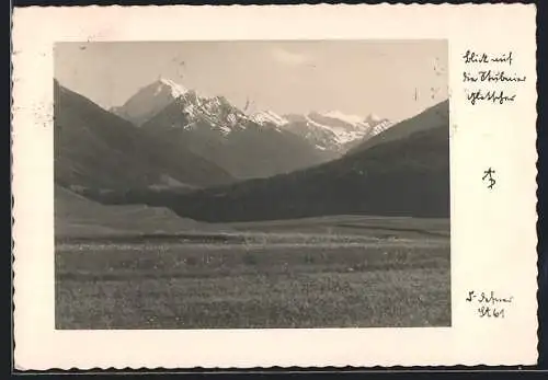 Foto-AK Adalbert Defner: Blick auf die Stubaier Gletscher
