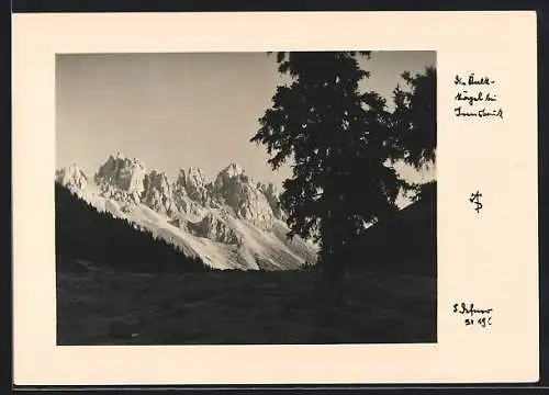 Foto-AK Adalbert Defner: Innsbruck, Die Kalkkögel