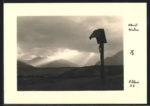 Foto-AK Adalbert Defner: Abendfrieden in den Bergen