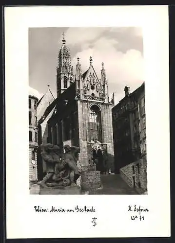Foto-AK Adalbert Defner: Wien, Maria am Gestade im Sonnenschein