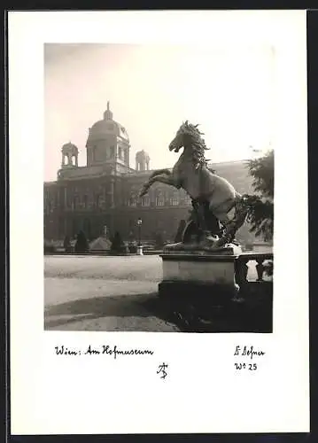 Foto-AK Adalbert Defner: Wien, Am Hofmuseum