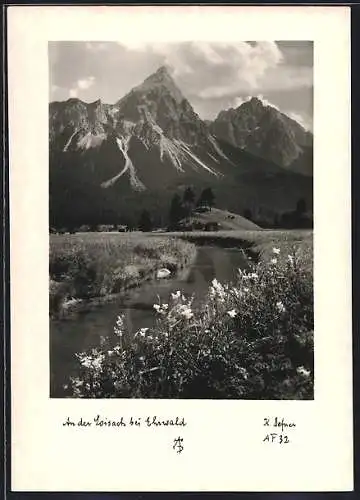Foto-AK Adalbert Defner: An der Loisach bei Ehrwald