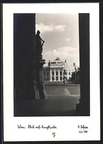 Foto-AK Adalbert Defner: Wien, Blick aufs Burgtheater