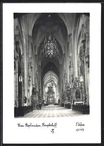 Foto-AK Adalbert Defner: Wien, Stephansdom, Hauptschiff