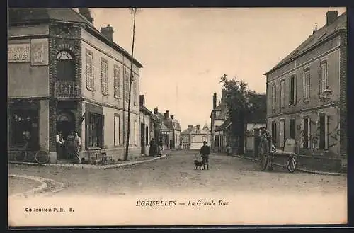 AK Égriselles, La Grande Rue