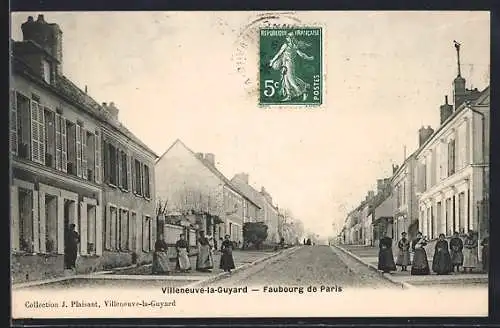 AK Villeneuve-la-Guyard, Faubourg de Paris