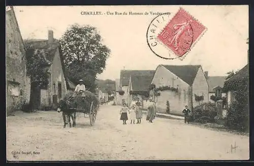 AK Chailley, Une Rue du Hameau de Vauguillart