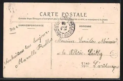 AK Subligny, La Haie-Pèlerine pendant la Moisson