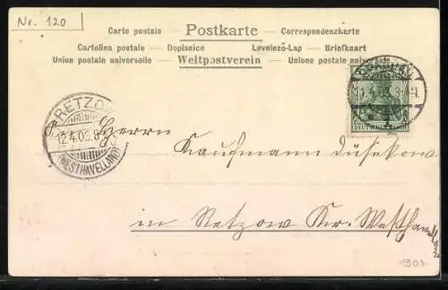 AK Osterengel mit Glocken, Fröhliche Ostern