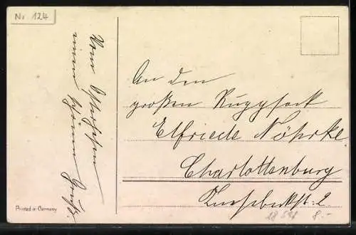 AK Kind sitzt in einer vom Osterhasen gezogenen Kutsche