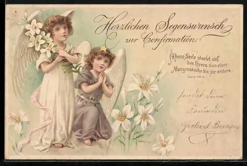 AK Engel mit Segenswunsch zur Konfirmation