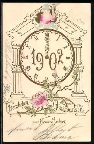 AK Jahreszahl 1902 mit Zwerg, Herzlichen Glückwunsch zum Neuen Jahre