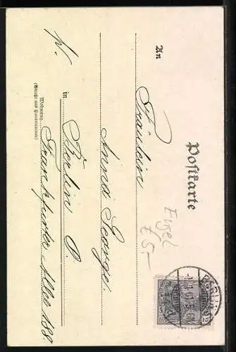 AK Neujahrsengel musizieren und läuten Glocken