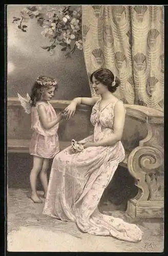 AK Amor steckt einer Dame einen Ring an