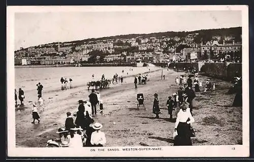 AK Weston-super-Mare, On the Sands, Beach Scene