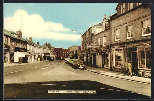 AK Crewkerne, Market Street with Parked Cars