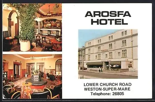 AK Weston-super-Mare, Arosfa Hotel, Lower Church Road