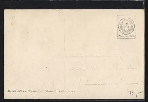 Künstler-AK Tepl, Prämonstratenserstift Tepl, Nordostseite