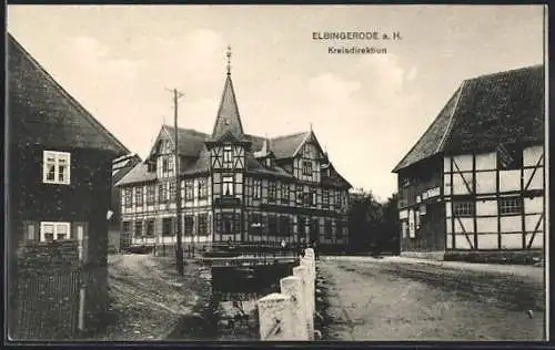 AK Elbingerode a. H., Strasse an der Kreisdirektion