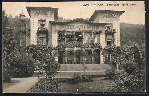 AK Bad Schandau, Hotel Sendig
