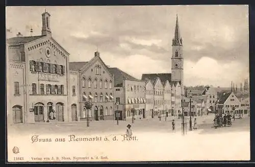 AK Neumarkt a. d. Rott, Ortsansicht mit Kirche