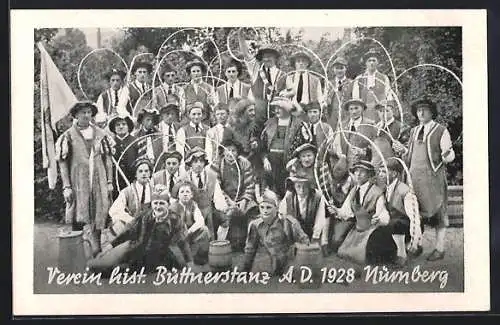 AK Nürnberg, Verein hist. Büttnerstanz A.D. 1928