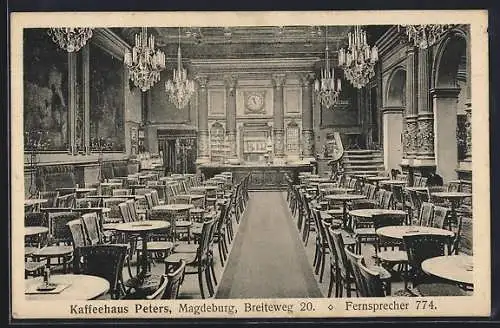 AK Magdeburg, Café Peters, Breiteweg 20