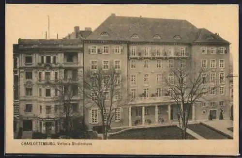 AK Berlin-Charlottenburg, Ansicht vom Victoria Studienhaus