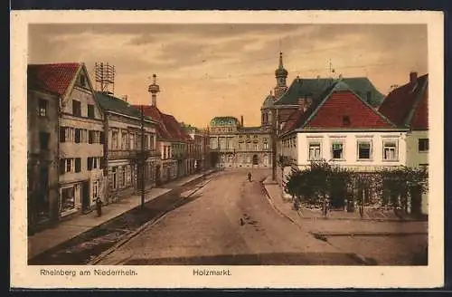 AK Rheinberg, Partie am Holzmarkt