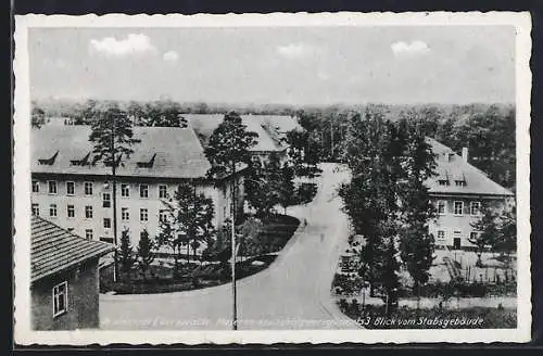 AK Eberswalde, Kaserne des Schützenregiment 3, Blick vom Stabsgebäude