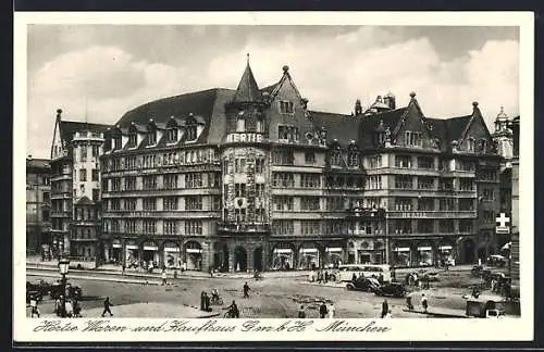 AK München, Waren- u. Kaufhaus Hertie